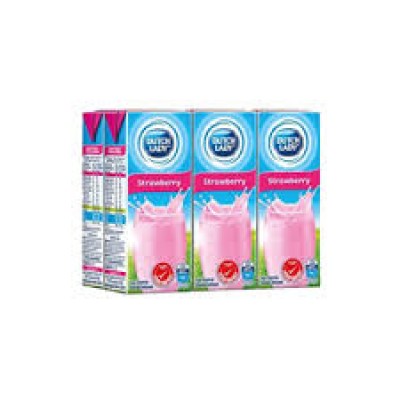 DUTCH LADY STRAWBERRY MILK 200ML 6 x 4