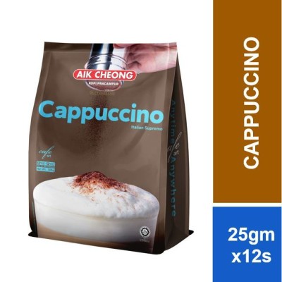 AIK CHEONG CAPPUCCINO WITH CHOCO GRANULE 12s X (25G+0.5G) x 24