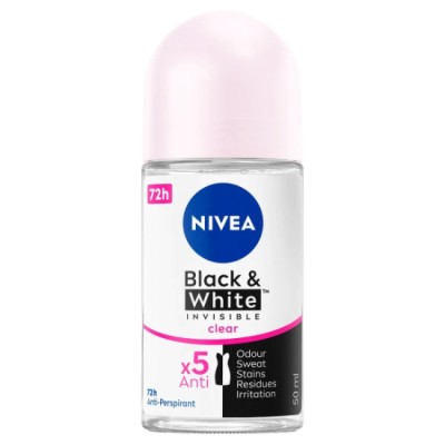 NIVEA WOMEN ROLL ON BLACK & WHITE 50ML x 24