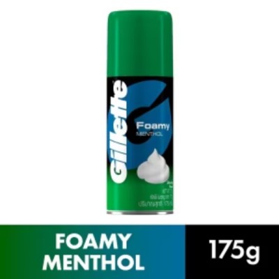GILLETTE FOAMY FOAM SHAVE PREP MENTHOL 175G X 12