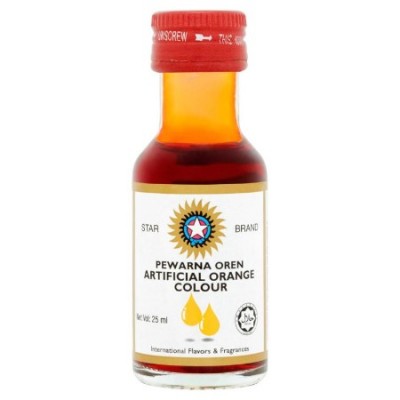 STAR BRAND Food Coloring- Orange 25ml [KLANG VALLEY ONLY]