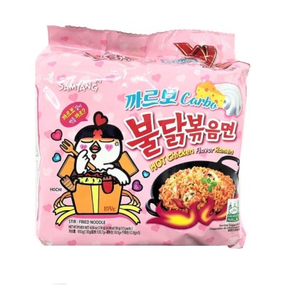 SAMYANG HOT CHICKEN RAMEN  CARBONARA 140G X 5 X 8